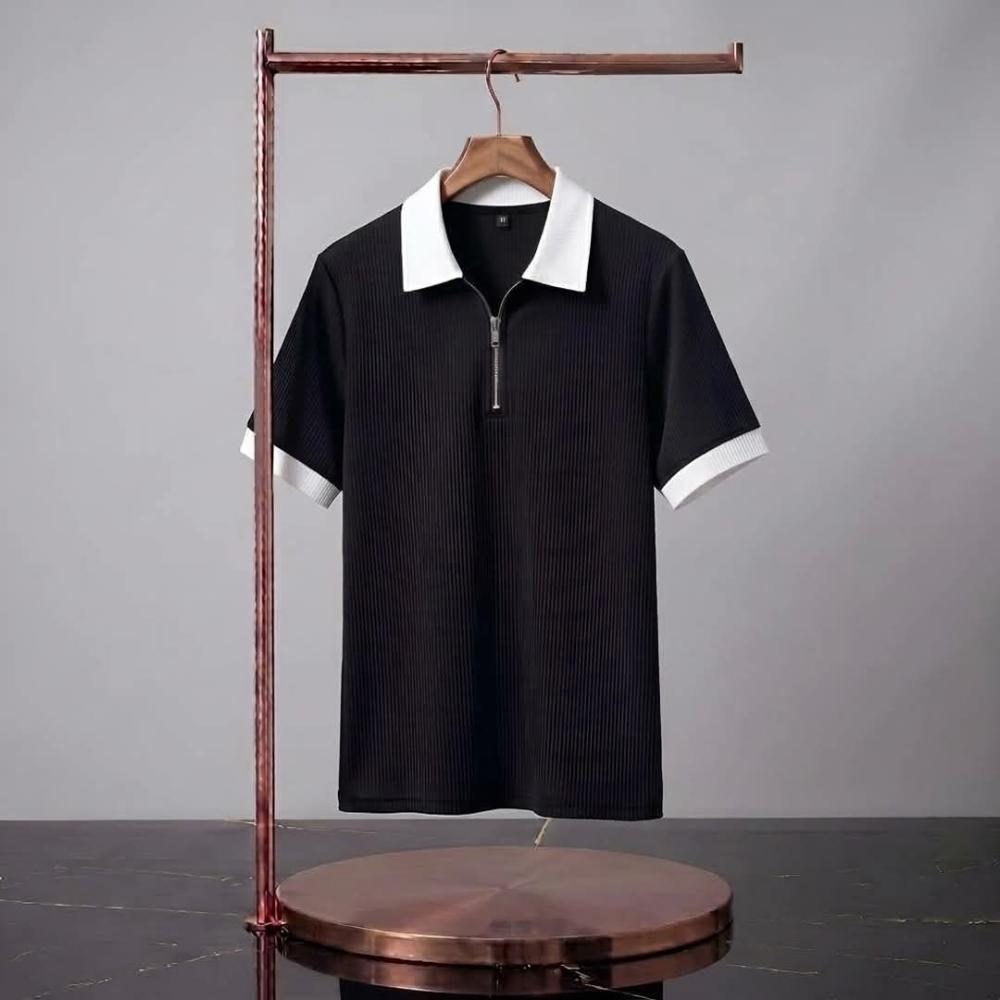 Zipper Polo(Black)